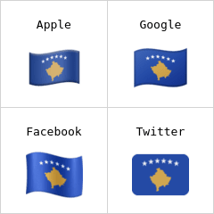 Flagge von Kosovo Emoji