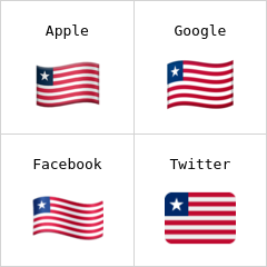 Bandera de Liberia Emojis