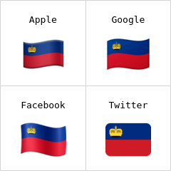 Flagge von Liechtenstein Emoji