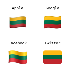 Bandera de Lituania Emojis