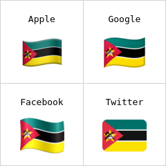 Flagge von Mosambik Emoji