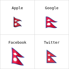 Flagge von Nepal Emoji