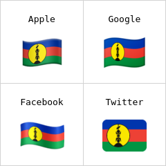 뉴칼레도니아 국기 이모티콘
