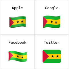 Sao Tome ve Principe Bayrağı emoji