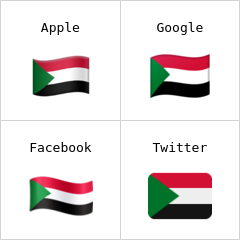 Flagge des Sudan Emoji