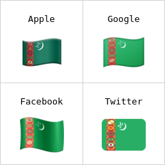 Bandera de Turkmenistán Emojis