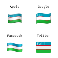 Flagge von Usbekistan Emoji