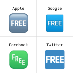 Wort „Free“ in blauem Quadrat Emoji