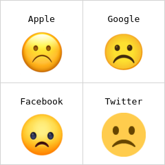 Rosto descontente emoji