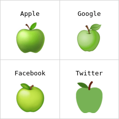 Green apple emoji