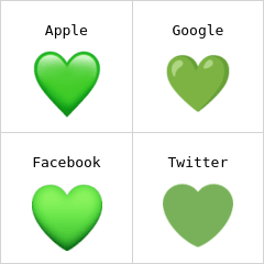 Coração verde emoji