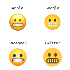 Rosto expressando desagrado emoji