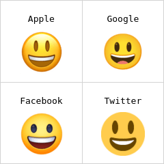 Grinsendes Gesicht mit großen Augen Emoji