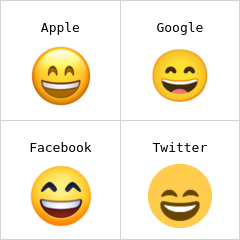 Rosto risonho com olhos sorridentes emoji