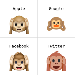 Mono con los oídos tapados Emojis