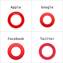 Hollow red circle emoji