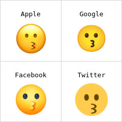 Kissing face emoji