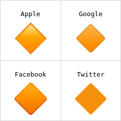 Große orangefarbene Raute Emoji