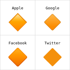 Große orangefarbene Raute Emoji