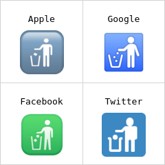 Símbolo de tirar la basura en su sitio Emojis