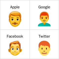 Man, red haired emoji