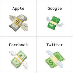 Geldschein mit Flügeln Emoji