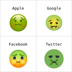 Nauseated face emoji