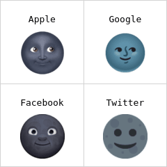 Rosto da lua nova emoji