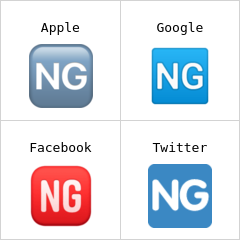 Cuadrado con símbolo de no bueno Emojis