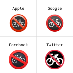 Segnale di divieto di transito delle biciclette Emoji