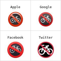 Segnale di divieto di transito delle biciclette Emoji