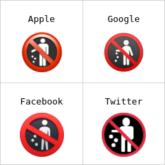 Proibido jogar lixo no chão emoji