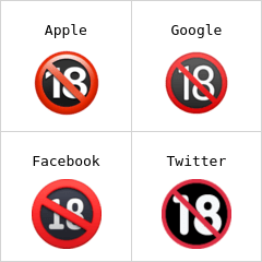 ممنوع لأقل من 18 عامًا إيموجي