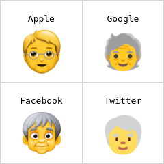 Yaşlı yetişkin emoji