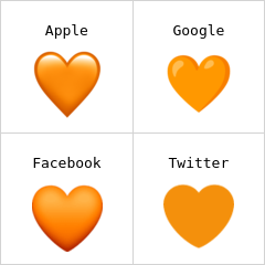 Turuncu kalp emoji