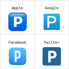 Großbuchstabe P in blauem Quadrat Emoji