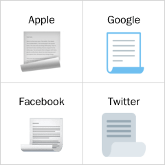 Teilweise eingerolltes Blatt Emoji