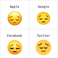 Düşünceli yüz emoji