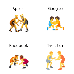 People wrestling emoji