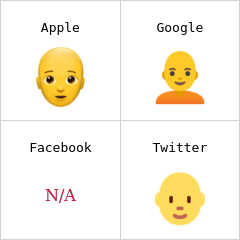 Glatzköpfige Person Emoji