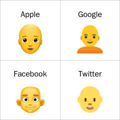 Person, bald emoji