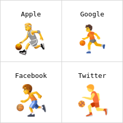 Pessoa jogando basquete emoji