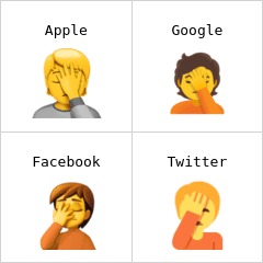 Yüzünü eliyle kapama emoji