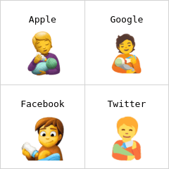 Person feeding baby emoji