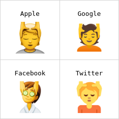 Person, die eine Kopfmassage bekommt Emoji