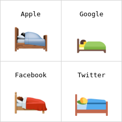 Pessoa deitada na cama emoji
