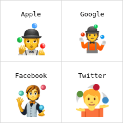 Person juggling emoji