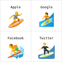 서핑하는 사람 이모티콘