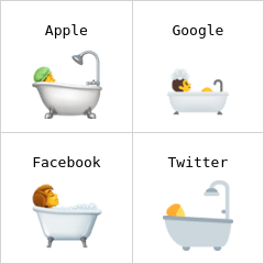 Person taking bath emoji