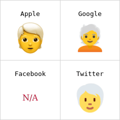 Persona, capelli bianchi Emoji